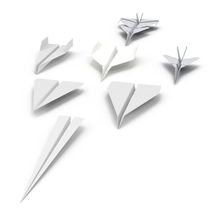 3D Paper Planes Collection model