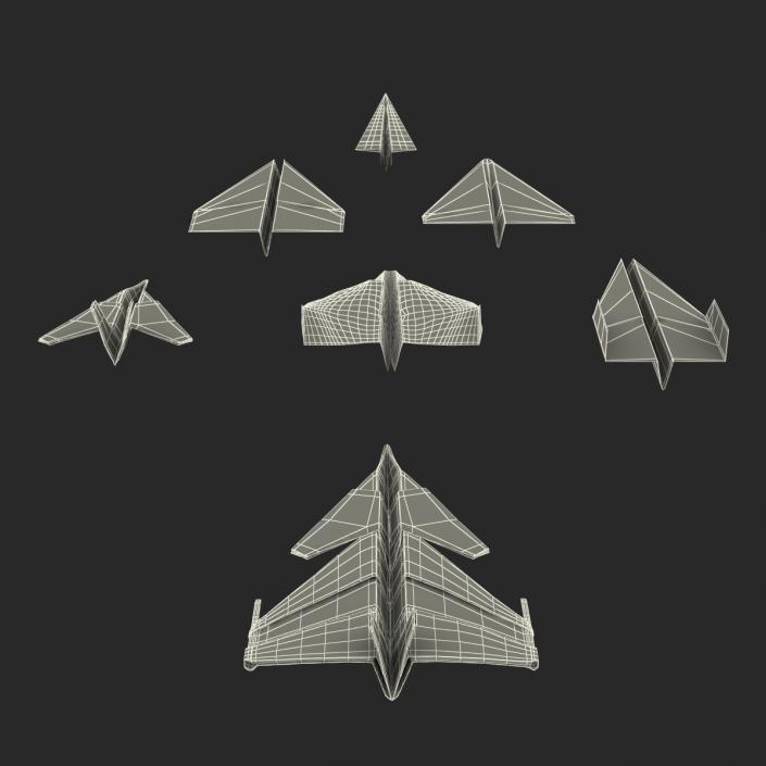 3D Paper Planes Collection model