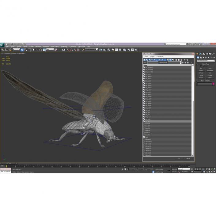 3D model Flying Ladybug with Fur Rigged