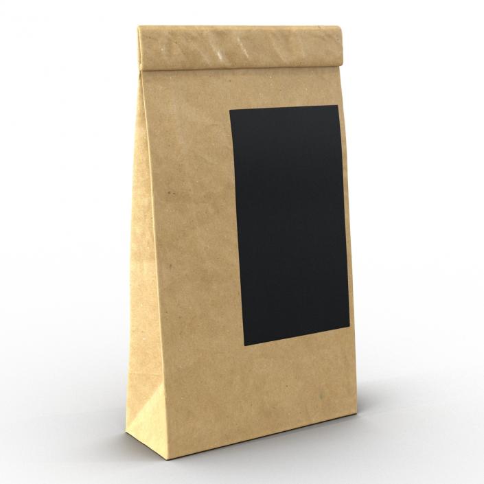 3D Ground Coffee Bag Paper model