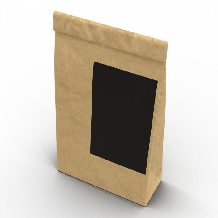 3D Ground Coffee Bag Paper model