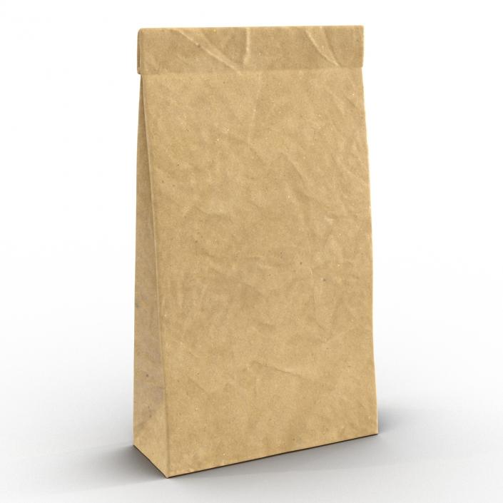 3D Ground Coffee Bag Paper model