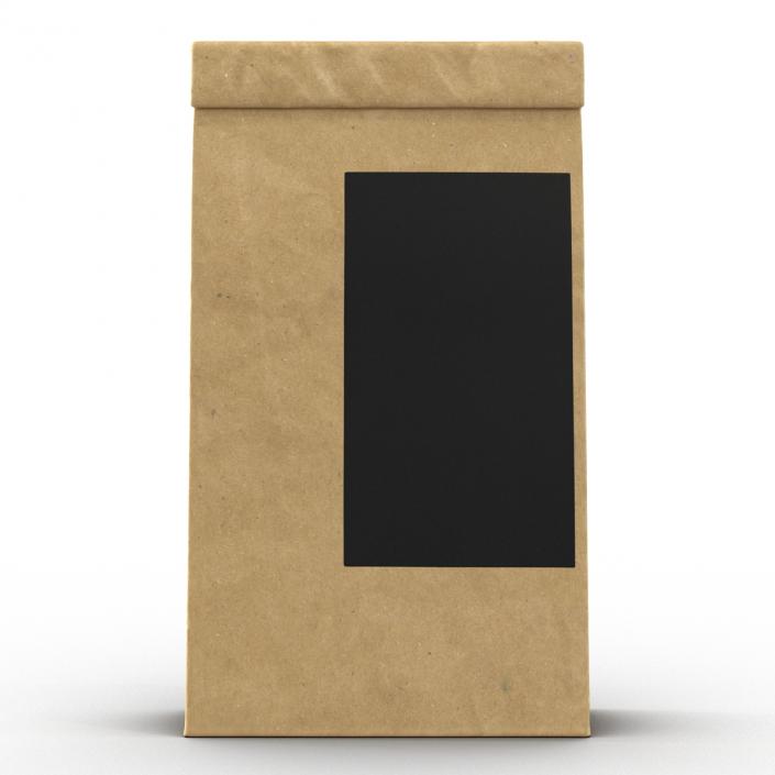 3D Ground Coffee Bag Paper model