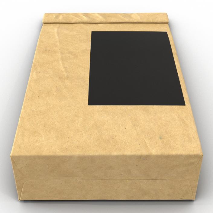 3D Ground Coffee Bag Paper model