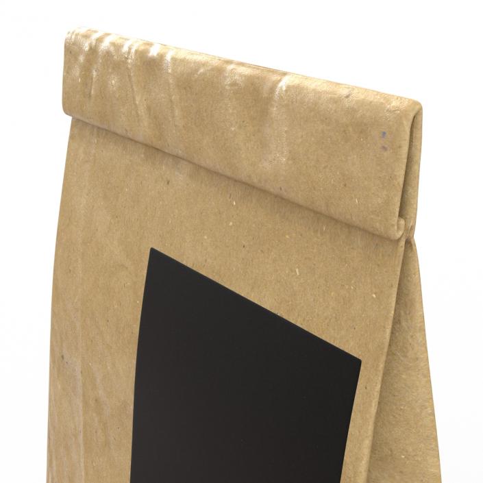 3D Ground Coffee Bag Paper model