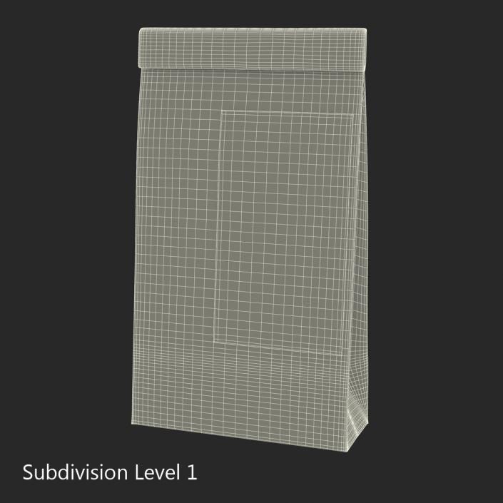 3D model Ground Coffee Bag Paper 2