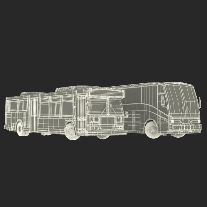 3D model Rigged Buses Collection 4