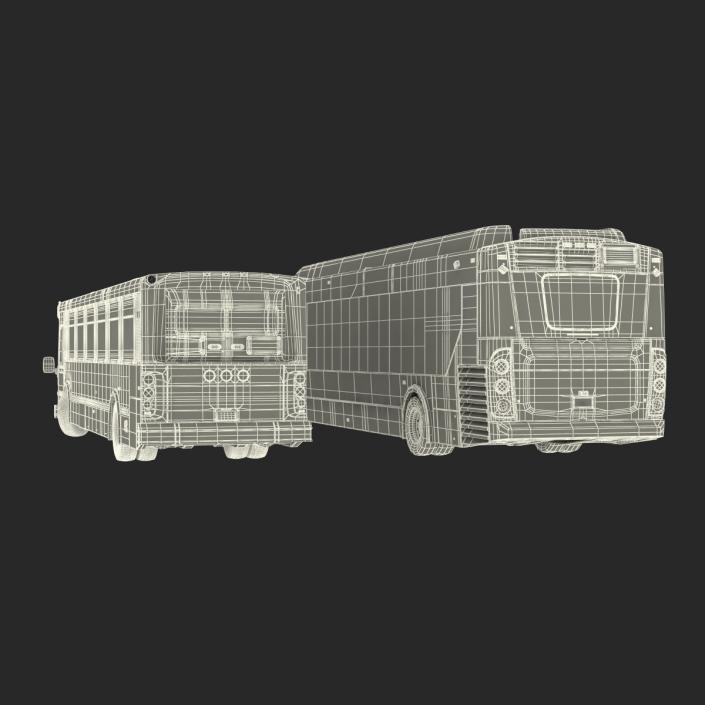 3D model Rigged Buses Collection 4