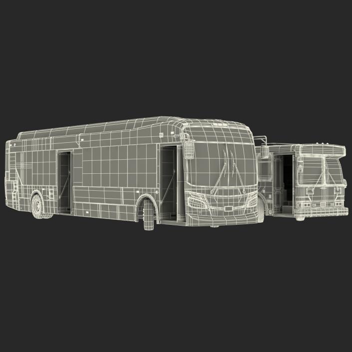 3D model Rigged Buses Collection 4