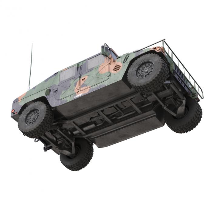 3D High Mobility Multipurpose Wheeled Vehicle Humvee Camo Rigged