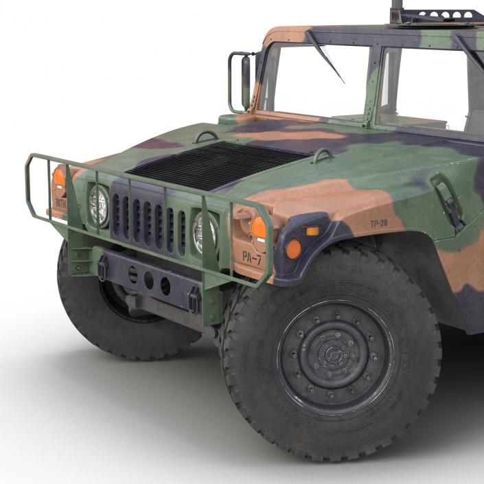 3D High Mobility Multipurpose Wheeled Vehicle Humvee Camo Rigged