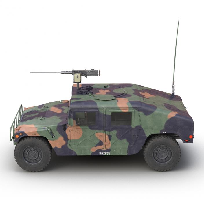 High Mobility Multipurpose Wheeled Vehicle Humvee Camo 3D model