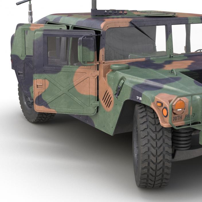 High Mobility Multipurpose Wheeled Vehicle Humvee Camo 3D model