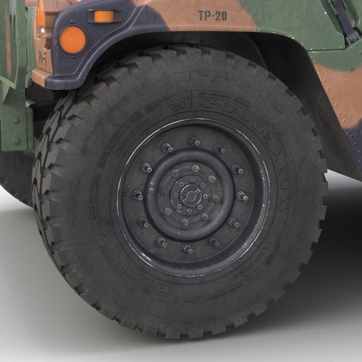 High Mobility Multipurpose Wheeled Vehicle Humvee Camo 3D model