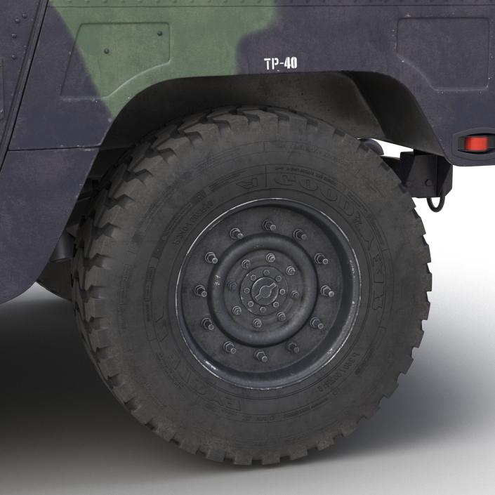 High Mobility Multipurpose Wheeled Vehicle Humvee Camo 3D model