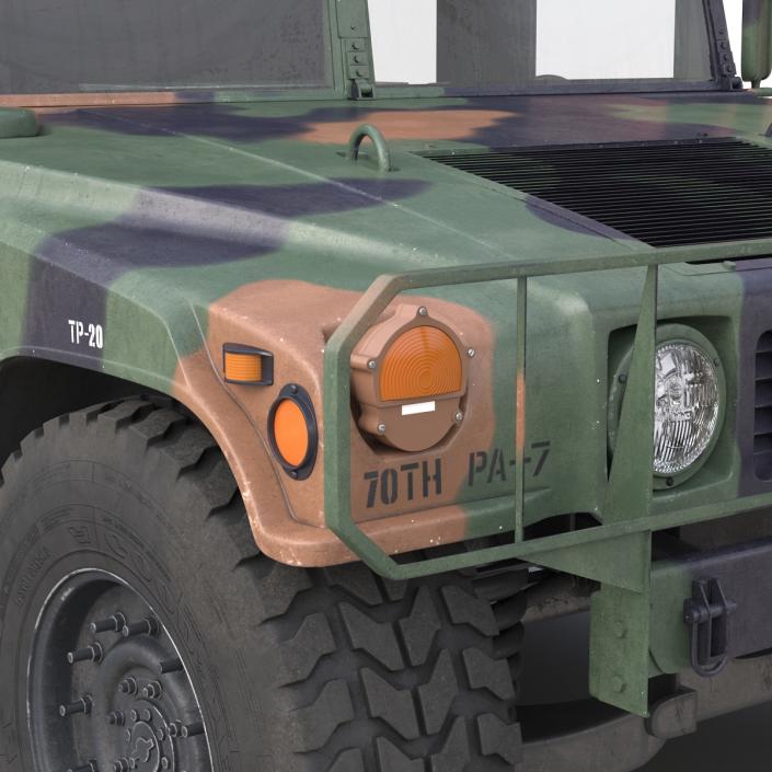 High Mobility Multipurpose Wheeled Vehicle Humvee Camo 3D model