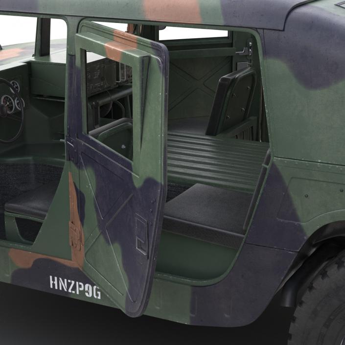 High Mobility Multipurpose Wheeled Vehicle Humvee Camo 3D model