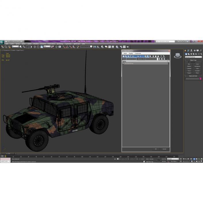 High Mobility Multipurpose Wheeled Vehicle Humvee Camo 3D model