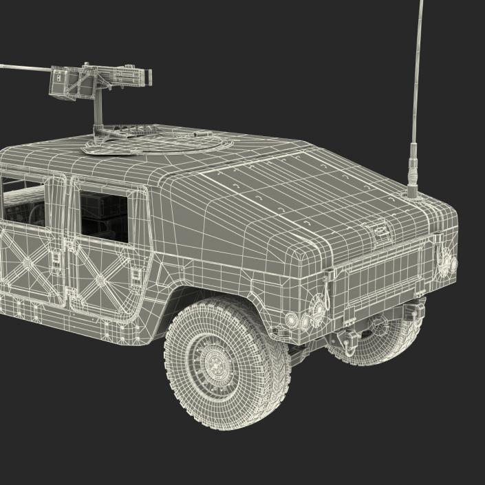 High Mobility Multipurpose Wheeled Vehicle Humvee Camo 3D model