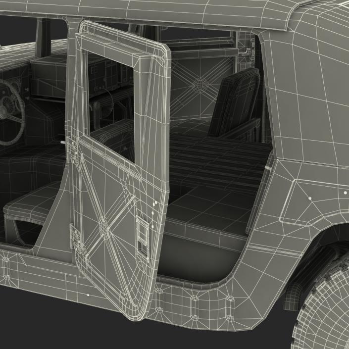 High Mobility Multipurpose Wheeled Vehicle Humvee Camo 3D model