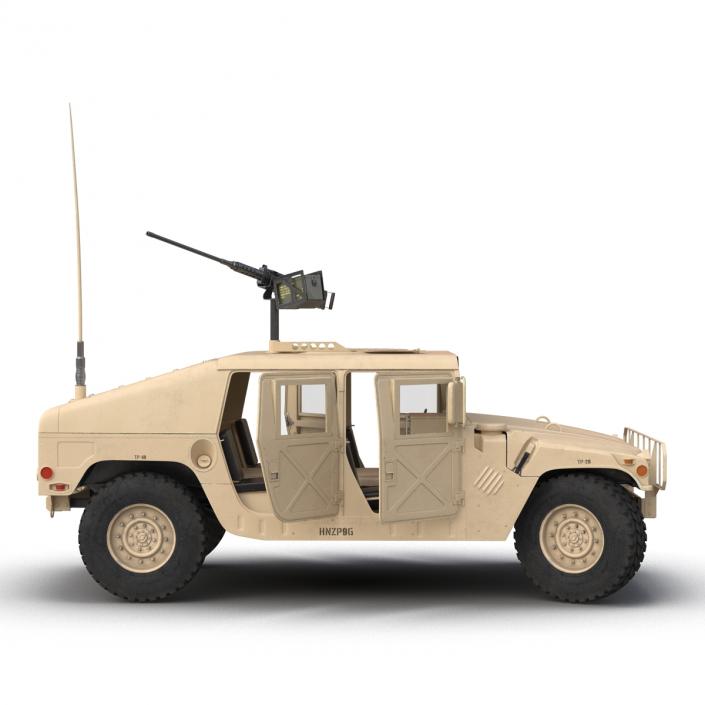 3D High Mobility Multipurpose Wheeled Vehicle Humvee Desert Rigged model