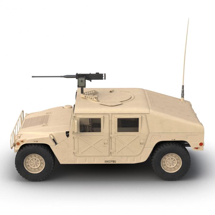 3D High Mobility Multipurpose Wheeled Vehicle Humvee Desert Rigged model