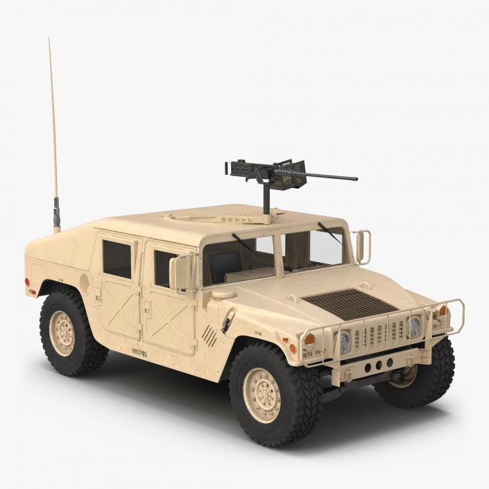 3D High Mobility Multipurpose Wheeled Vehicle Humvee Desert