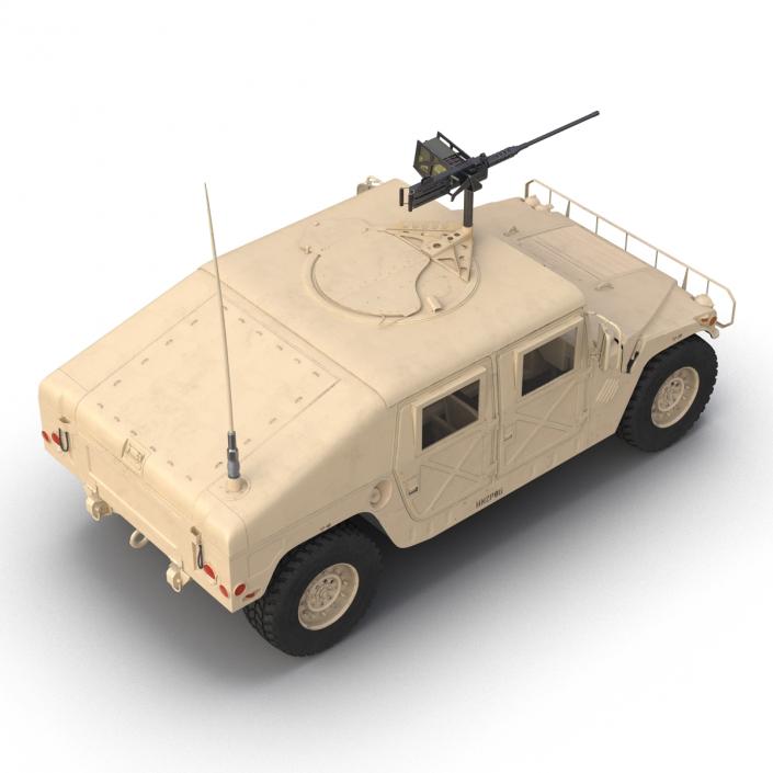 3D High Mobility Multipurpose Wheeled Vehicle Humvee Desert Rigged model