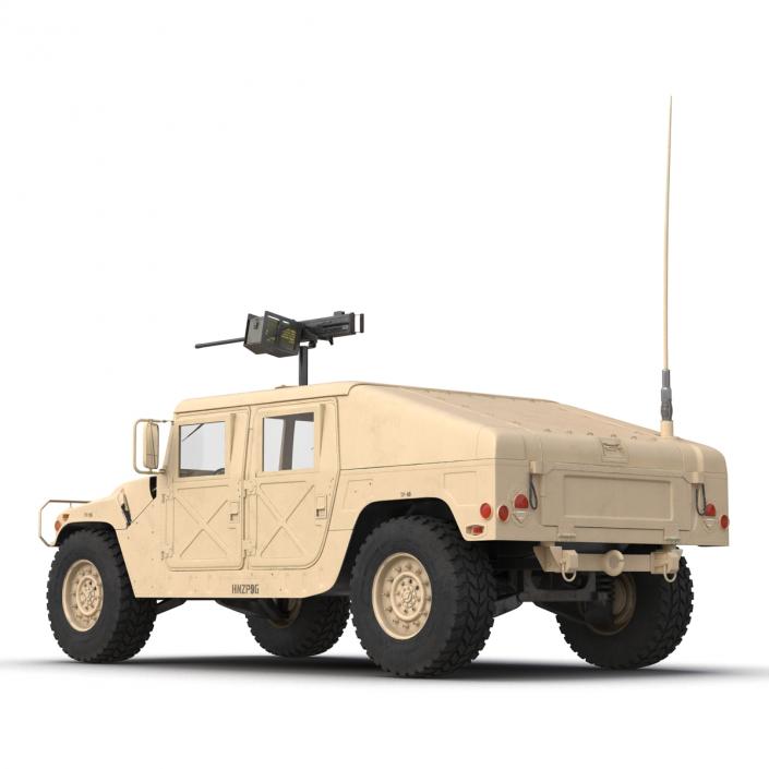 3D High Mobility Multipurpose Wheeled Vehicle Humvee Desert Rigged model