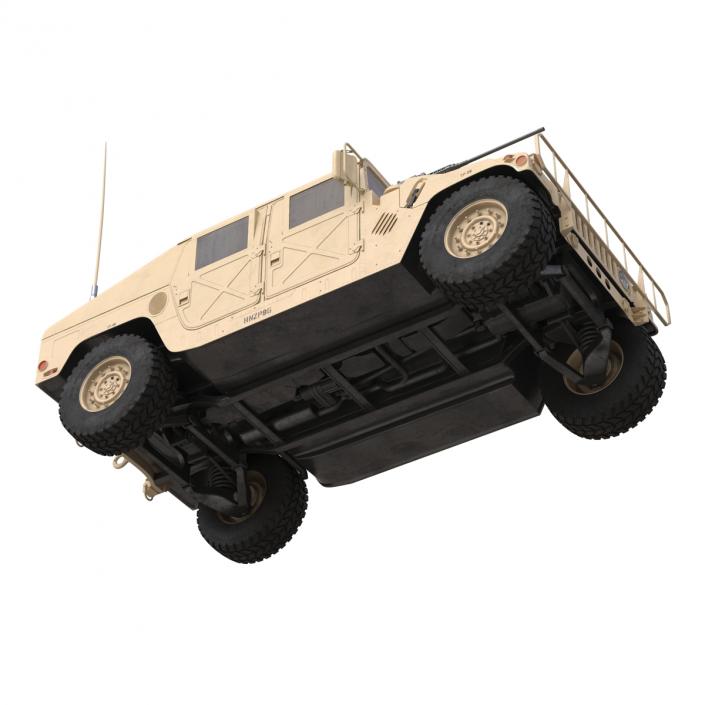 3D High Mobility Multipurpose Wheeled Vehicle Humvee Desert Rigged model