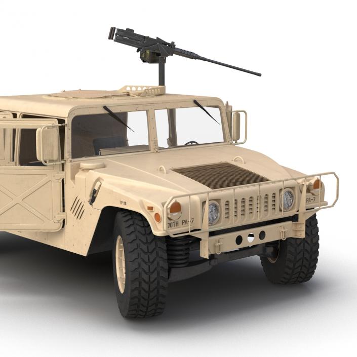 3D High Mobility Multipurpose Wheeled Vehicle Humvee Desert Rigged model