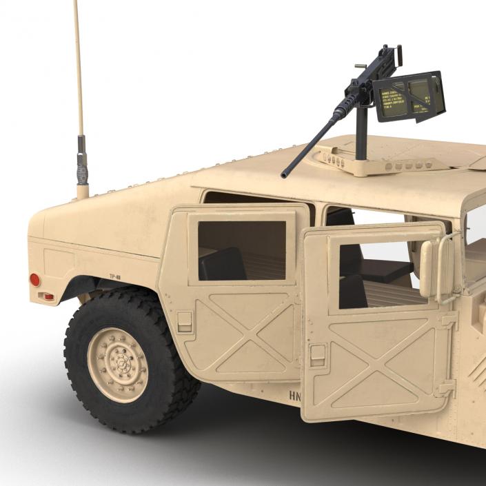 3D High Mobility Multipurpose Wheeled Vehicle Humvee Desert Rigged model