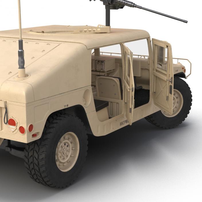 3D High Mobility Multipurpose Wheeled Vehicle Humvee Desert Rigged model