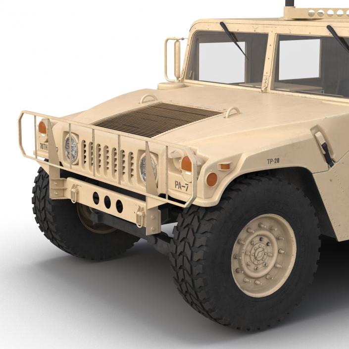 3D High Mobility Multipurpose Wheeled Vehicle Humvee Desert Rigged model