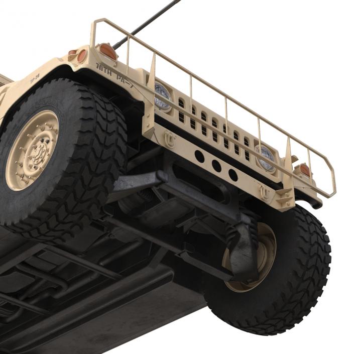 3D High Mobility Multipurpose Wheeled Vehicle Humvee Desert Rigged model