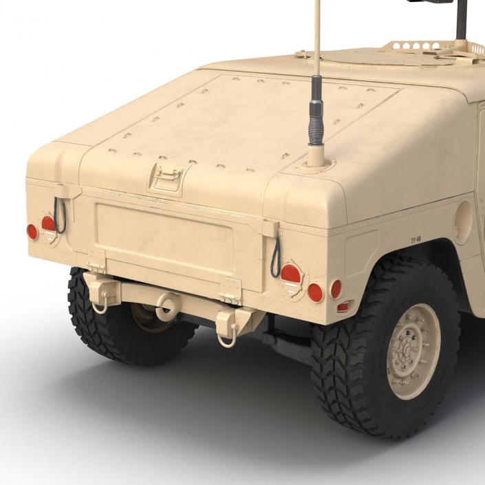 3D High Mobility Multipurpose Wheeled Vehicle Humvee Desert Rigged model