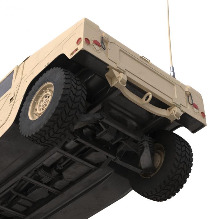 3D High Mobility Multipurpose Wheeled Vehicle Humvee Desert Rigged model