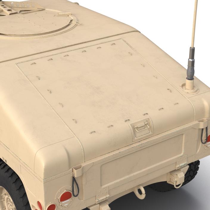 3D High Mobility Multipurpose Wheeled Vehicle Humvee Desert Rigged model