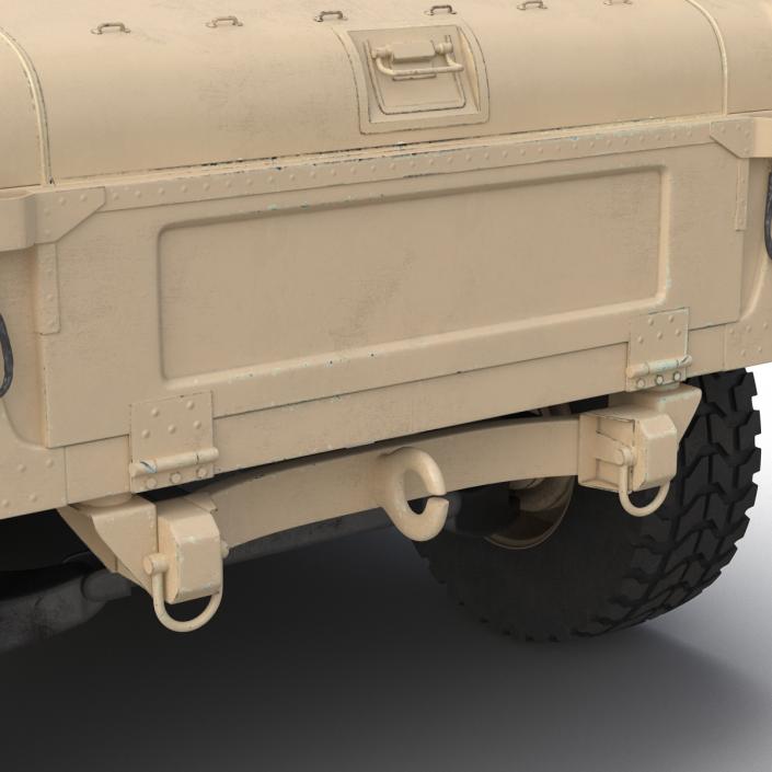 3D High Mobility Multipurpose Wheeled Vehicle Humvee Desert Rigged model