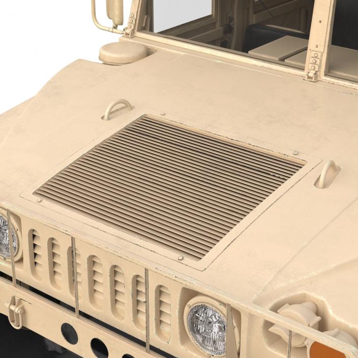 3D High Mobility Multipurpose Wheeled Vehicle Humvee Desert Rigged model