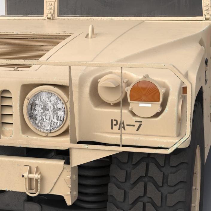 3D High Mobility Multipurpose Wheeled Vehicle Humvee Desert