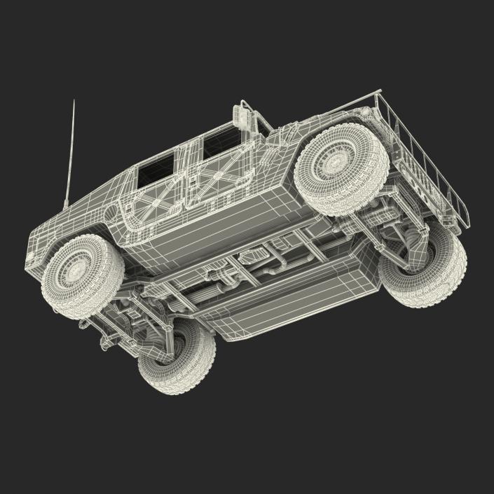 3D High Mobility Multipurpose Wheeled Vehicle Humvee Desert