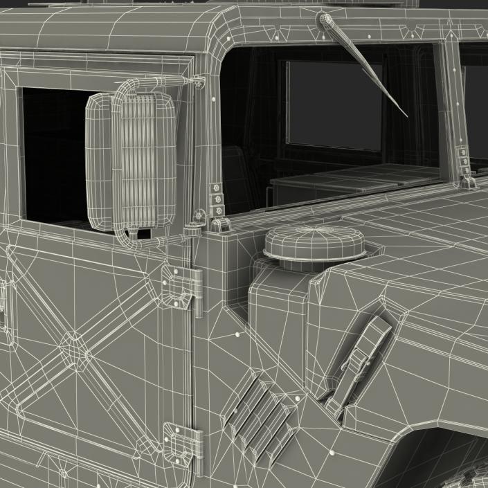 3D High Mobility Multipurpose Wheeled Vehicle Humvee Desert