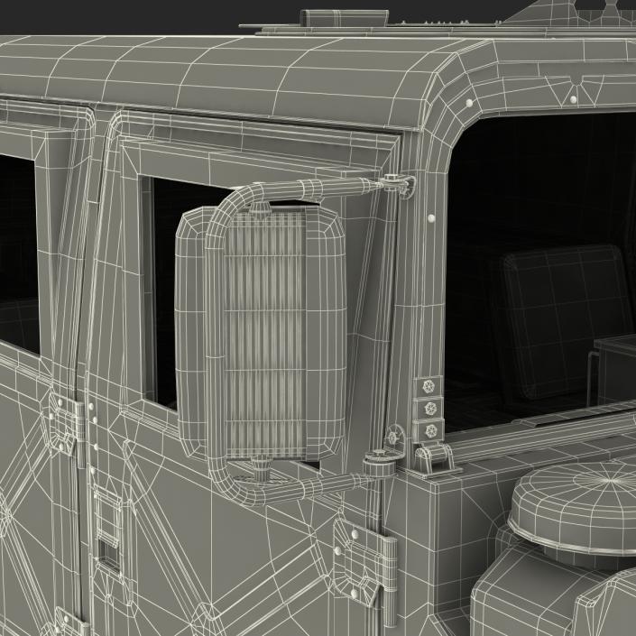 3D High Mobility Multipurpose Wheeled Vehicle Humvee Desert