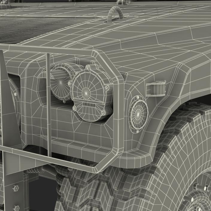 3D High Mobility Multipurpose Wheeled Vehicle Humvee Desert