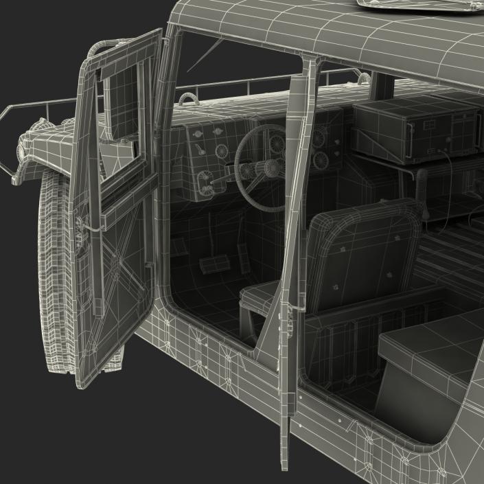 3D High Mobility Multipurpose Wheeled Vehicle Humvee Desert