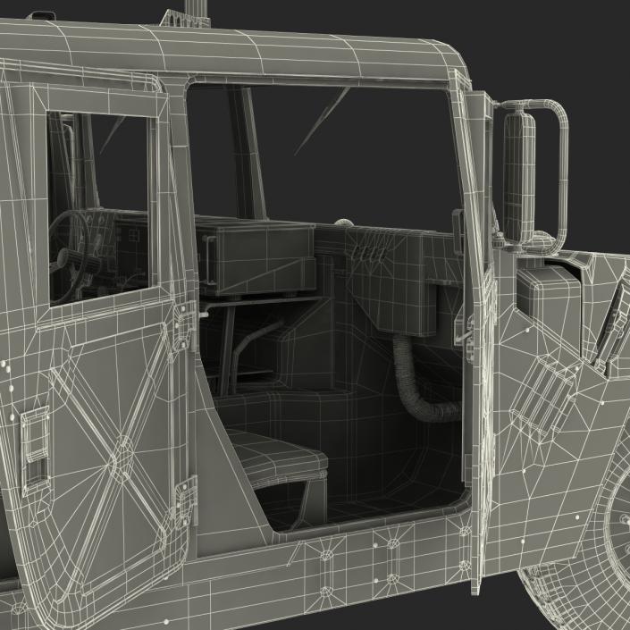 3D High Mobility Multipurpose Wheeled Vehicle Humvee Desert