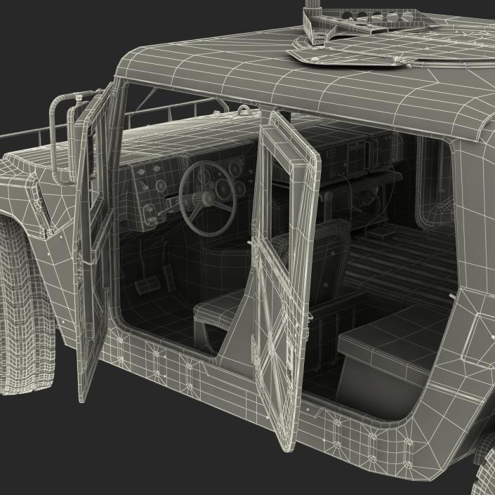 3D High Mobility Multipurpose Wheeled Vehicle Humvee Rigged