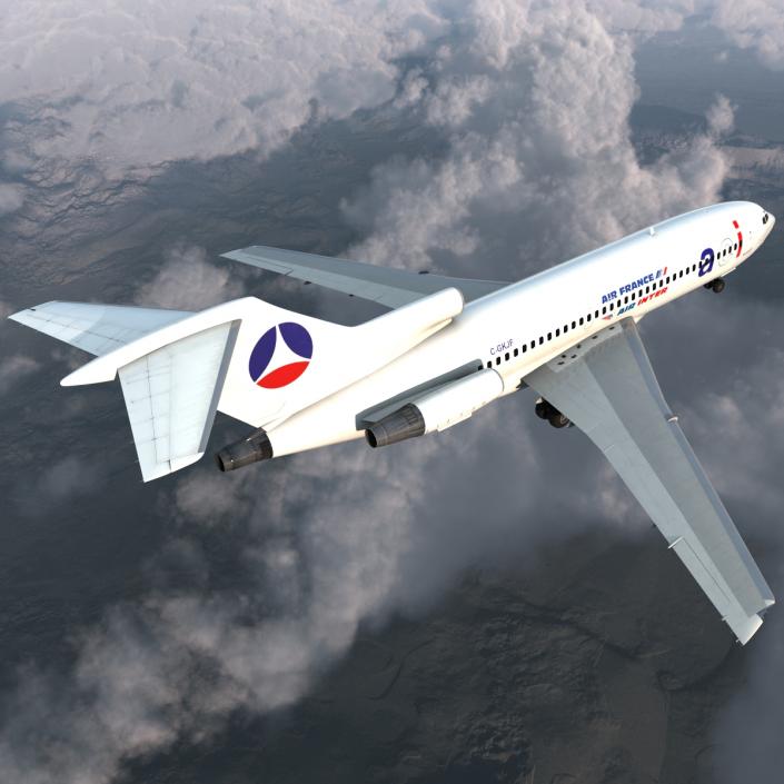 3D model Boeing 727-100 Air France