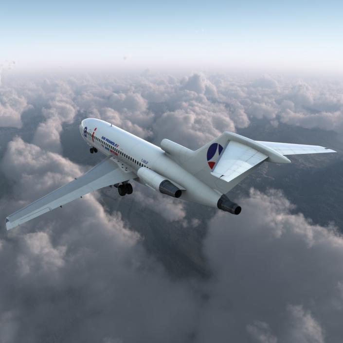 3D model Boeing 727-100 Air France